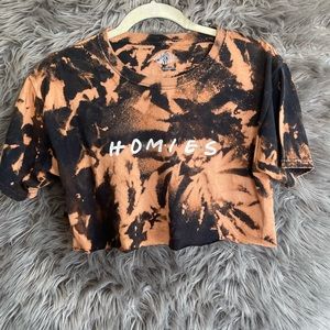 bleach dyed friends inspired shirt
